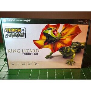 Elenco Teach Tech King Lizard Robot Kit STEM Building Toy AI Interactive NIB